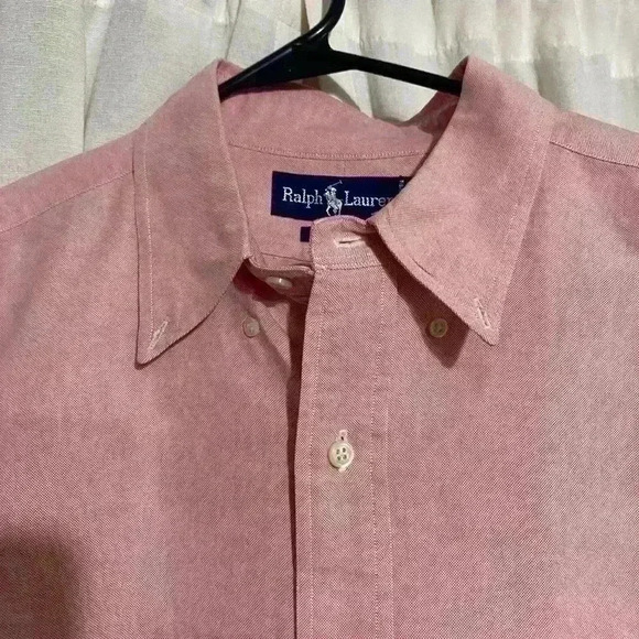 Ralph Lauren button down chambray shirt Size 17 1/2 Neck Sleeve 34 - Picture 3 of 5